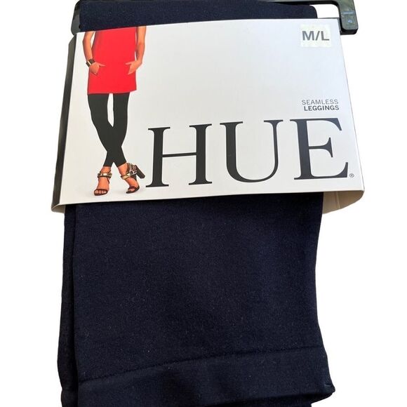 New with tags HUE navy Seamless leggings, size M/L - Picture 4 of 7